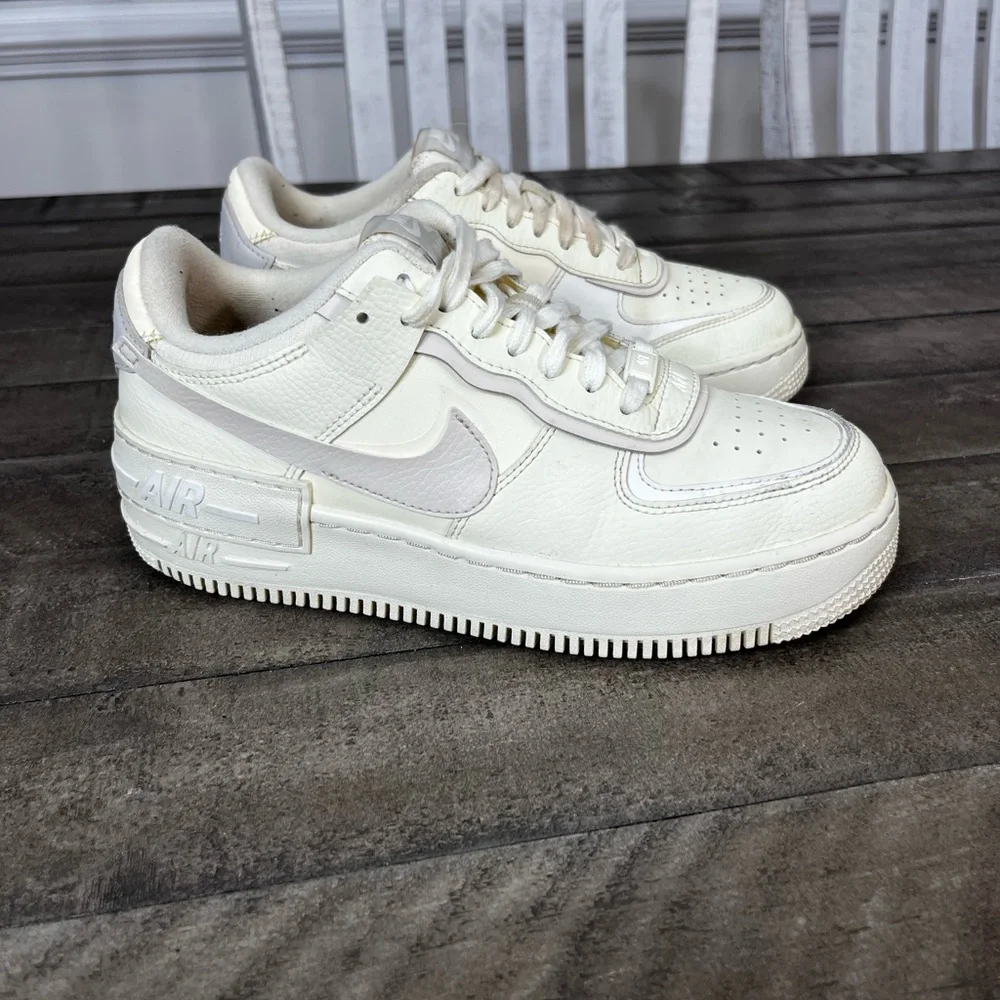 Nike Air Force 1 Shadow Low Coconut‎ Milk' Sneakers Women’s Sz 8.5